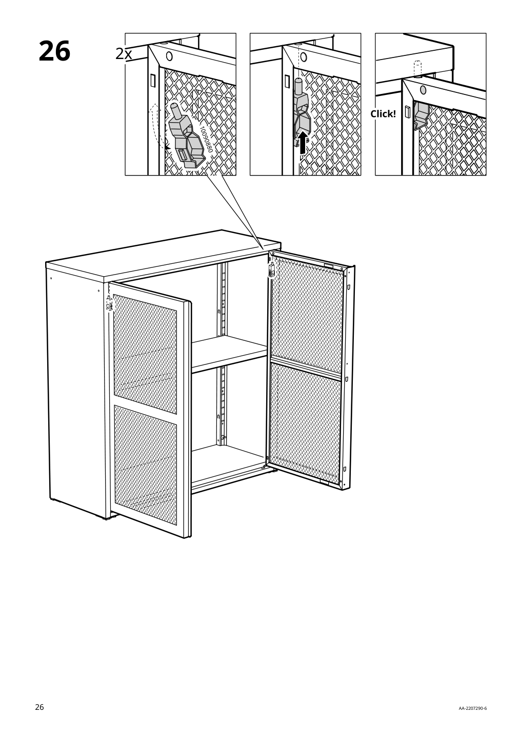 Assembly instructions for IKEA Ivar cabinet with doors gray green mesh | Page 26 - IKEA IVAR cabinet with doors 895.081.18