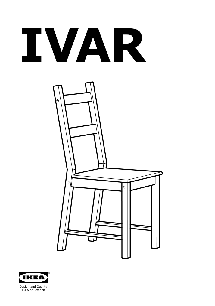 Assembly instructions for IKEA Ivar chair pine | Page 1 - IKEA IVAR chair 902.639.02