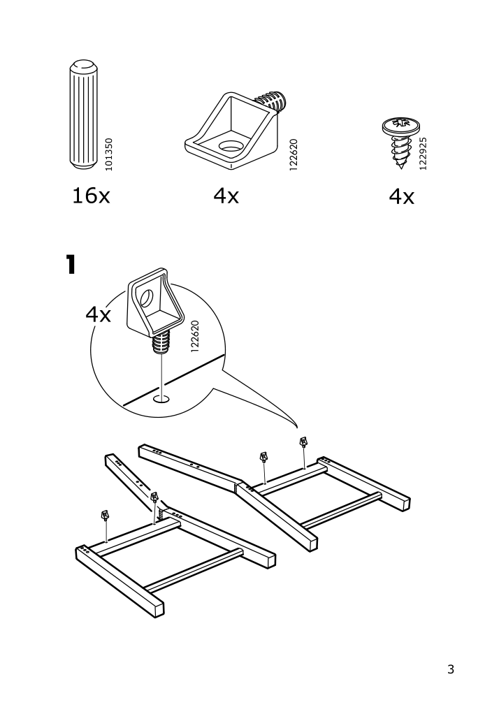 Assembly instructions for IKEA Ivar chair pine | Page 3 - IKEA INGO / IVAR table and 4 chairs 490.973.50