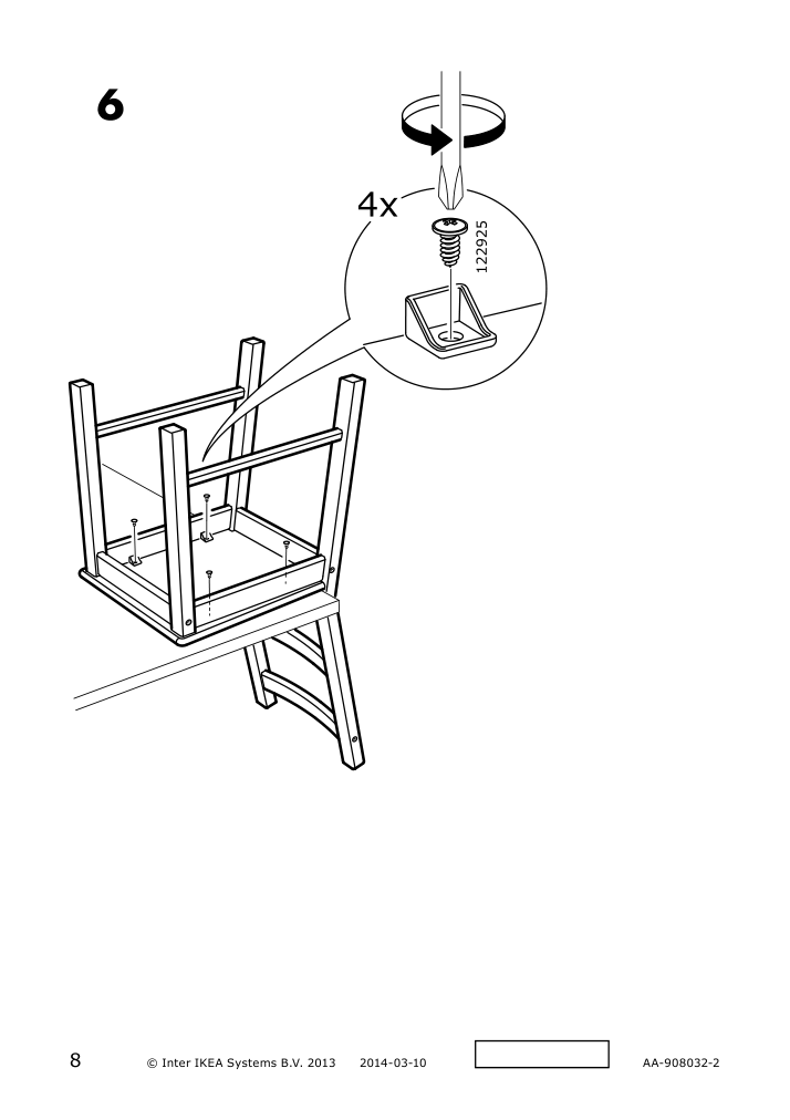 Assembly instructions for IKEA Ivar chair pine | Page 8 - IKEA INGO / IVAR table and 4 chairs 490.973.50