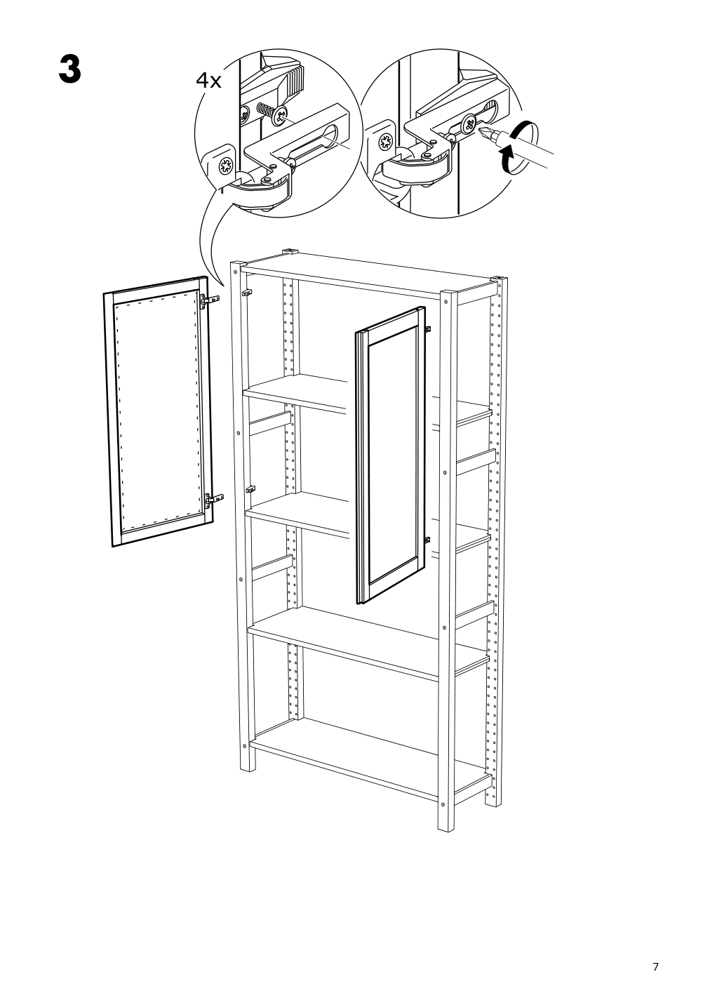 Assembly instructions for IKEA Ivar door dark gray felt | Page 7 - IKEA IVAR shelf unit with doors 195.078.67