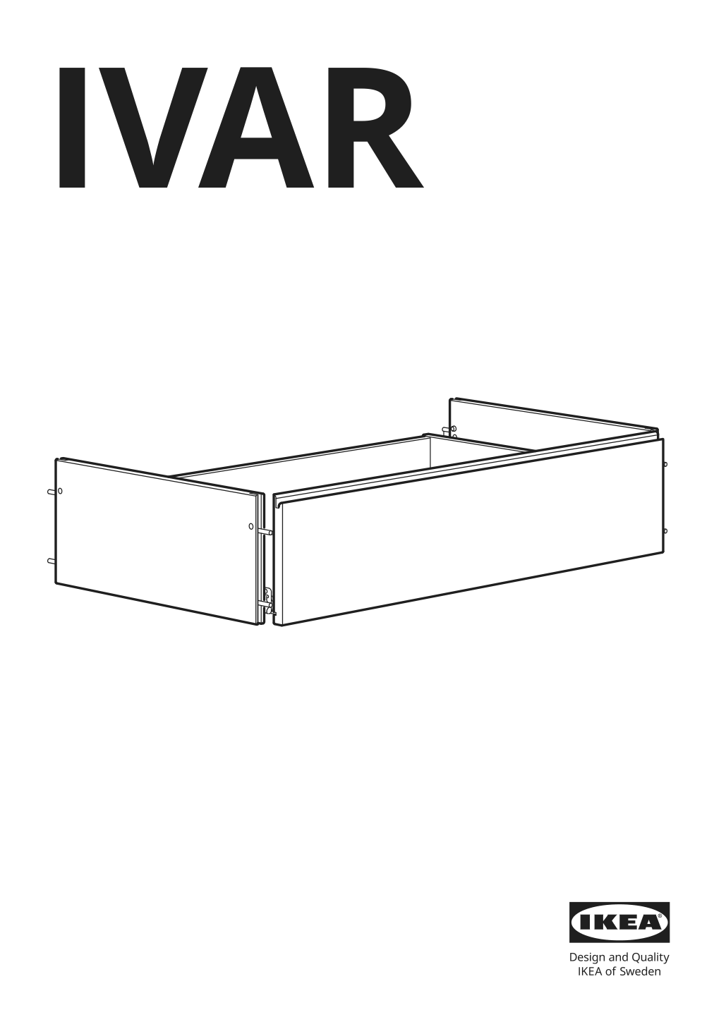 Assembly instructions for IKEA Ivar drawer pine | Page 1 - IKEA IVAR drawer 804.889.02