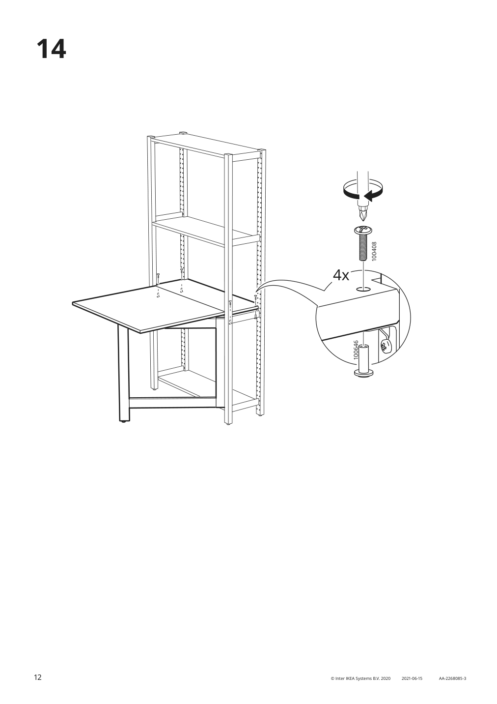 Assembly instructions for IKEA Ivar folding table pine | Page 12 - IKEA IVAR folding table 705.125.87