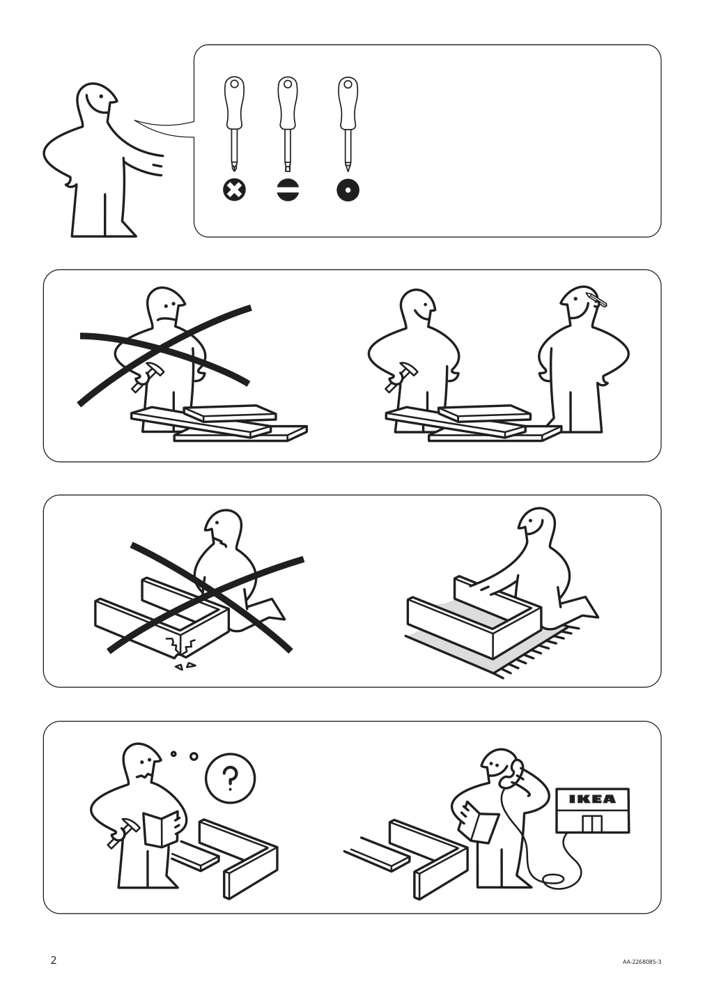 Assembly instructions for IKEA Ivar folding table pine | Page 2 - IKEA IVAR folding table 405.124.66