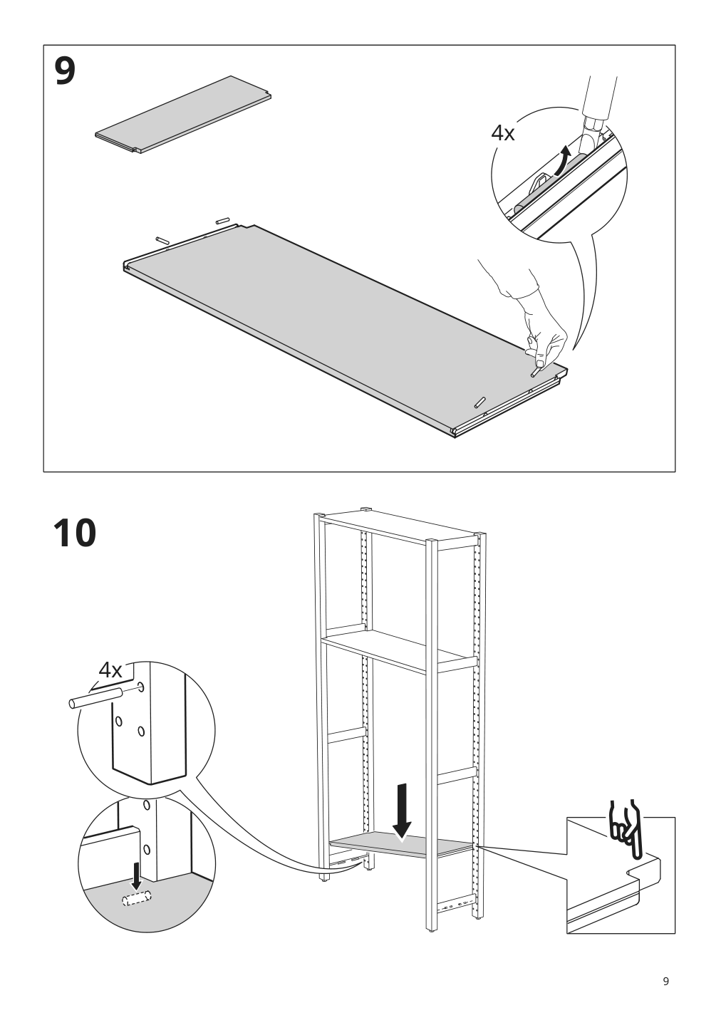 Assembly instructions for IKEA Ivar folding table pine | Page 9 - IKEA IVAR folding table 405.124.66