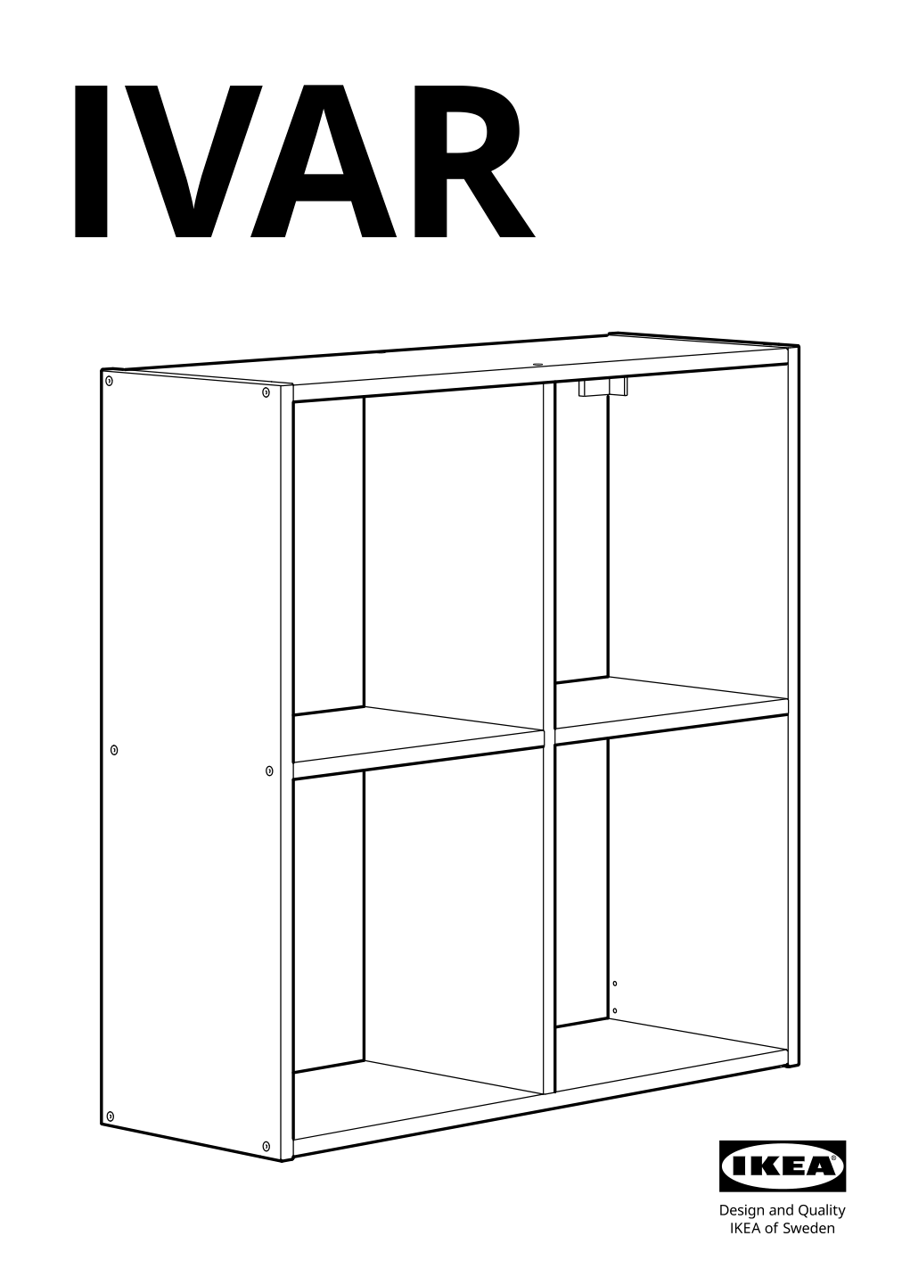 Assembly instructions for IKEA Ivar shelf unit pine | Page 1 - IKEA IVAR shelf unit 005.223.30