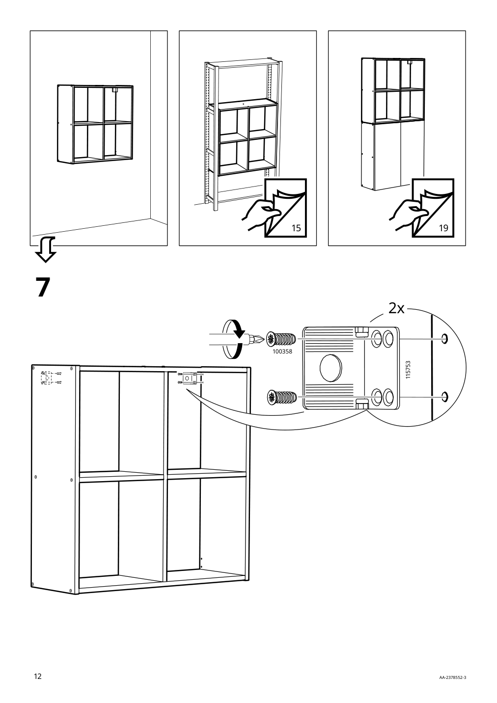 Assembly instructions for IKEA Ivar shelf unit pine | Page 12 - IKEA IVAR shelf unit 005.223.30