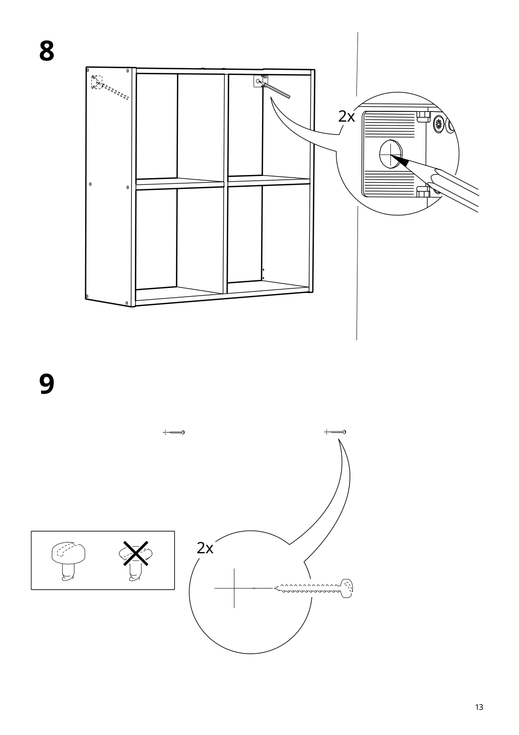 Assembly instructions for IKEA Ivar shelf unit pine | Page 13 - IKEA IVAR shelving unit 695.628.23