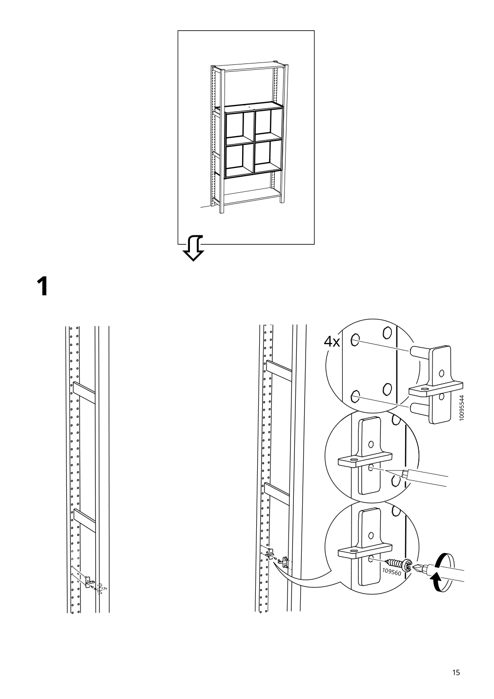 Assembly instructions for IKEA Ivar shelf unit pine | Page 15 - IKEA IVAR shelving unit 995.628.12