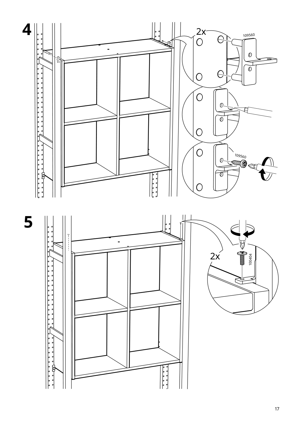 Assembly instructions for IKEA Ivar shelf unit pine | Page 17 - IKEA IVAR shelf unit 005.223.30