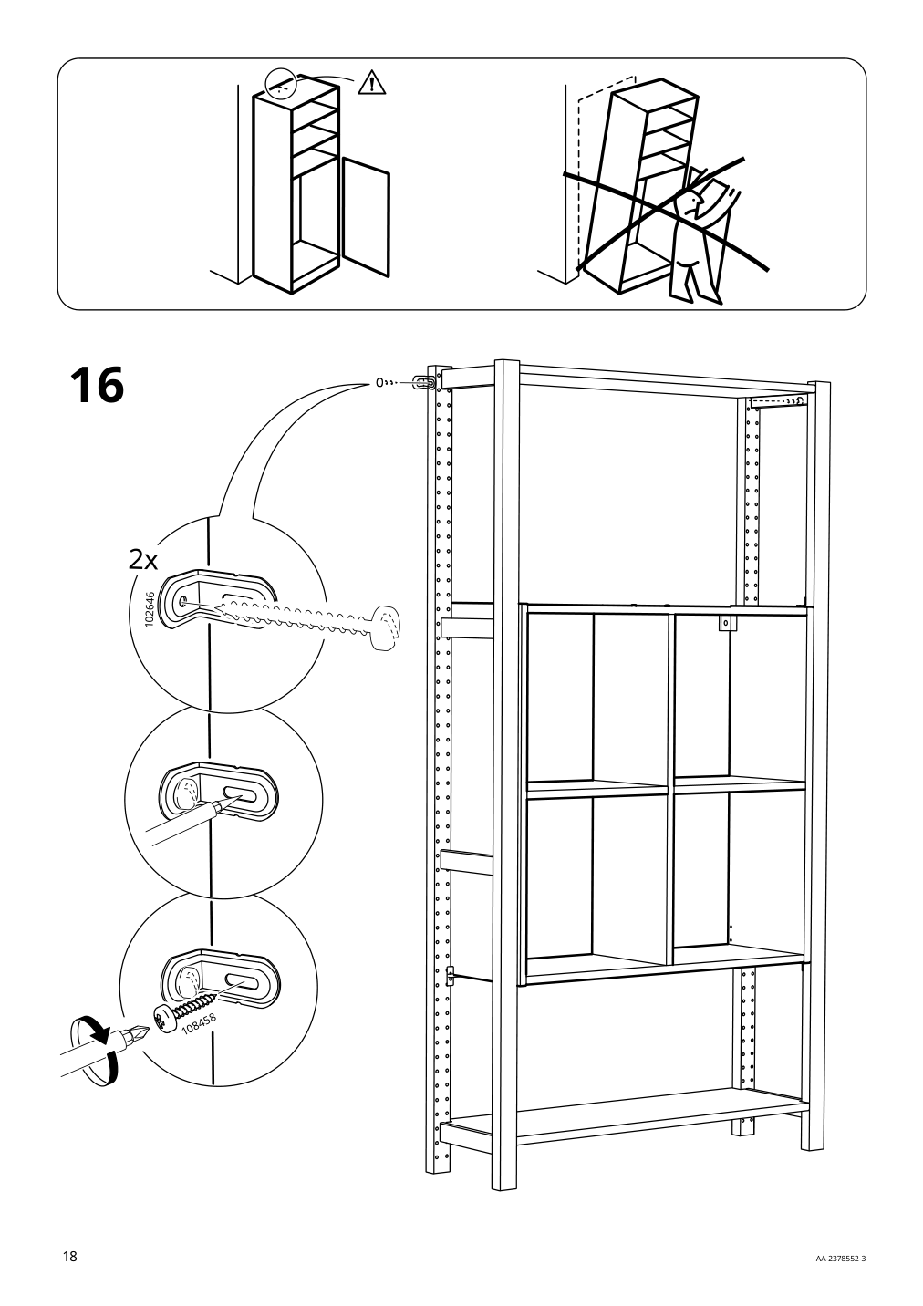 Assembly instructions for IKEA Ivar shelf unit pine | Page 18 - IKEA IVAR shelving unit 995.628.12