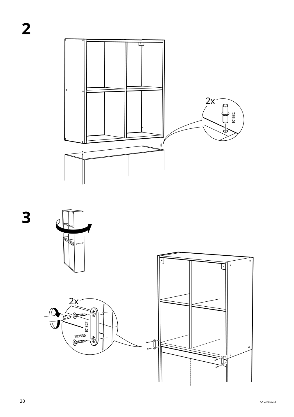 Assembly instructions for IKEA Ivar shelf unit pine | Page 20 - IKEA IVAR shelf unit 005.223.30