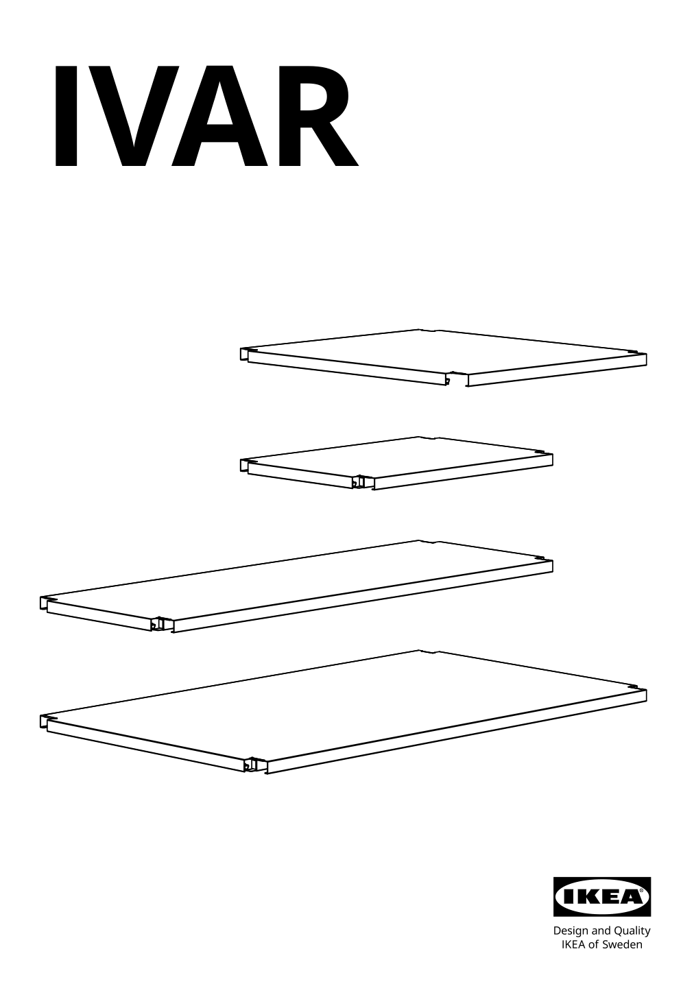 Assembly instructions for IKEA Ivar shelf white metal | Page 1 - IKEA IVAR shelf 505.669.82