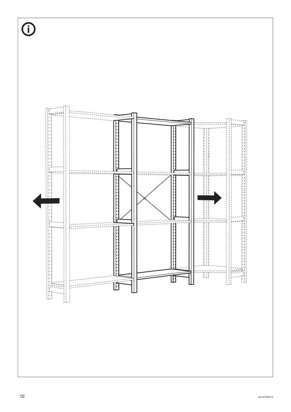 Assembly instructions for IKEA Ivar side unit | Page 10 - IKEA IVAR 2 section shelving unit 292.483.45