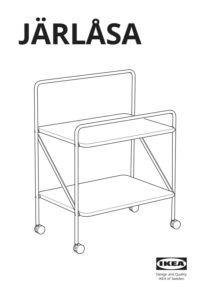 Assembly instructions for IKEA Jaerlasa side table on casters white | Page 1 - IKEA JÄRLÅSA side table on casters 005.543.83