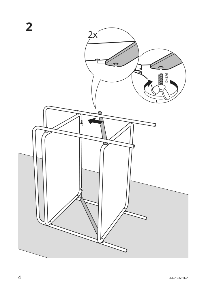 Assembly instructions for IKEA Jaerlasa side table on casters white | Page 4 - IKEA JÄRLÅSA side table on casters 005.543.83