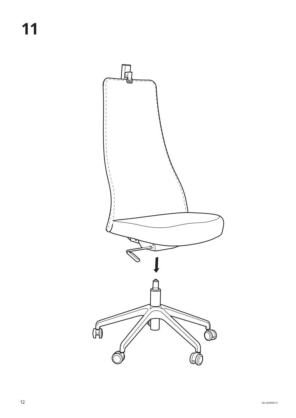 Assembly instructions for IKEA Jaervfjaellet office chair with armrests grann white | Page 12 - IKEA JÄRVFJÄLLET office chair with armrests 405.218.52