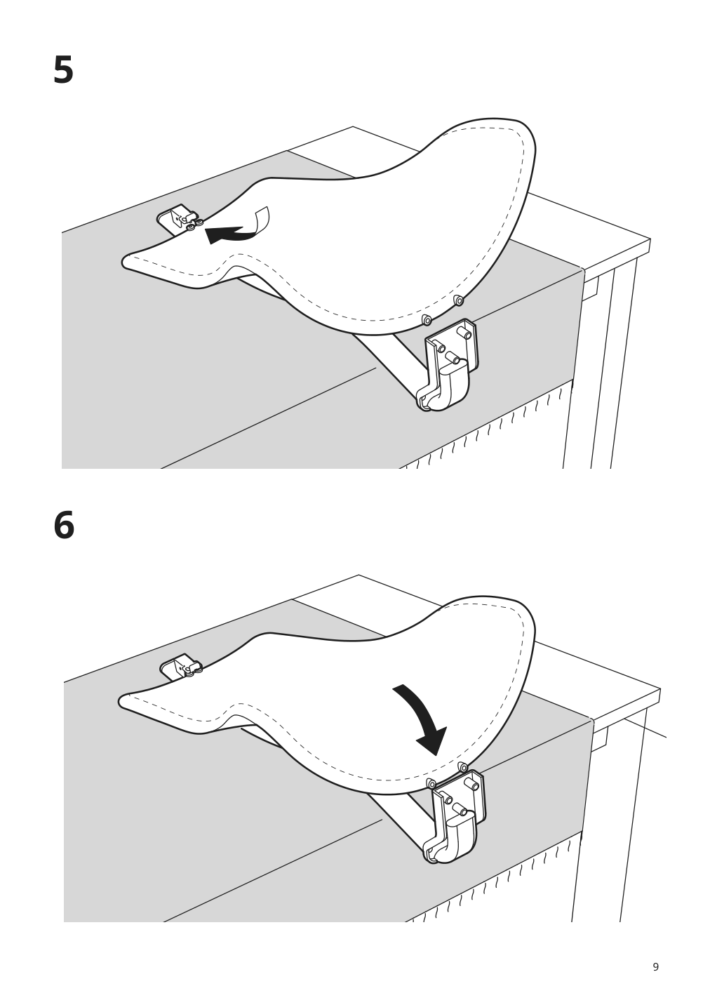 Assembly instructions for IKEA Jaervfjaellet office chair with armrests grann white | Page 9 - IKEA JÄRVFJÄLLET office chair with armrests 405.218.52