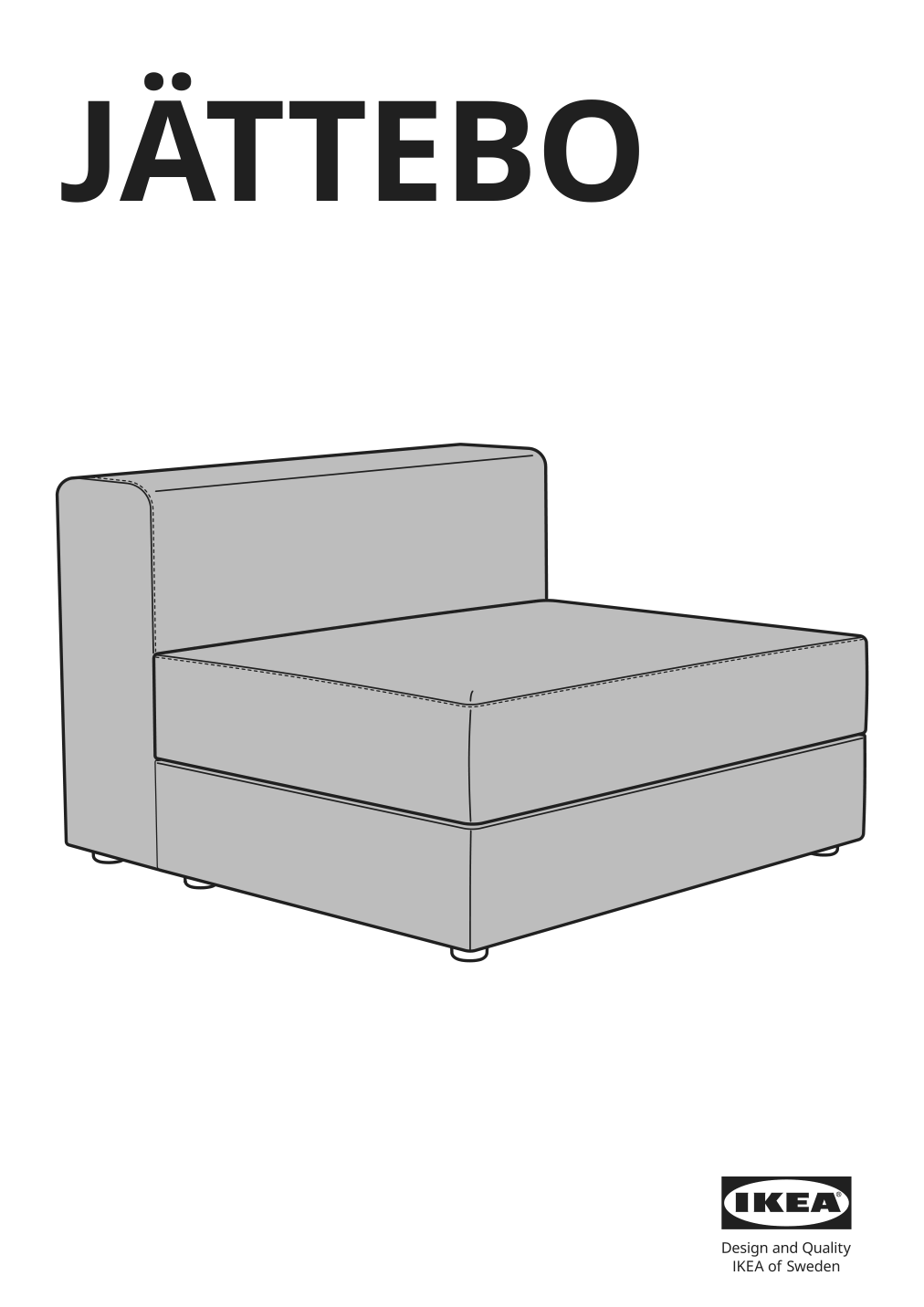 Assembly instructions for IKEA Jaettebo 1 5 seat module with storage | Page 1 - IKEA JÄTTEBO 2.5-seat mod sofa w chaise 394.713.58