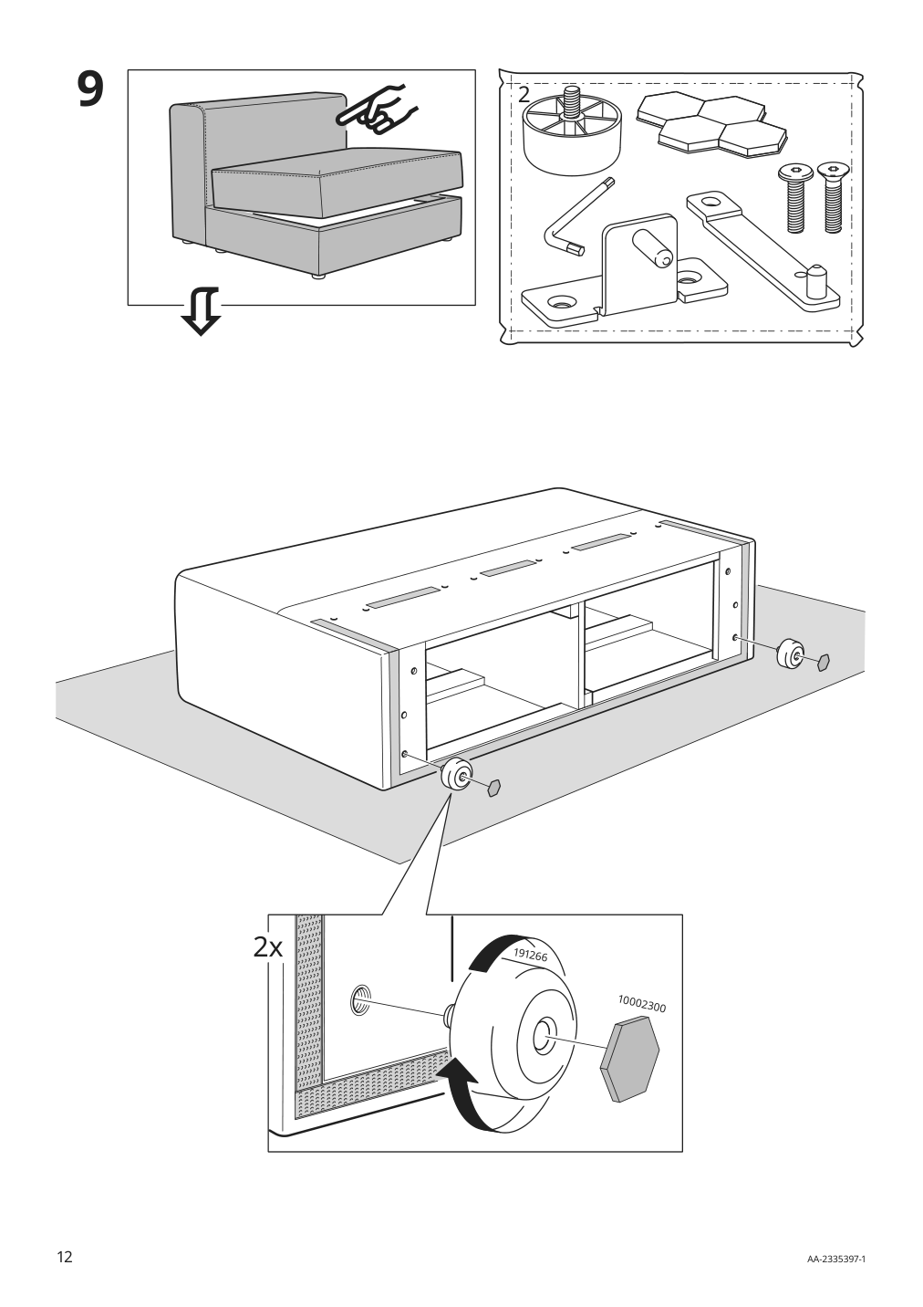 Assembly instructions for IKEA Jaettebo 1 5 seat module with storage | Page 12 - IKEA JÄTTEBO 4.5-seat mod sofa 994.850.84