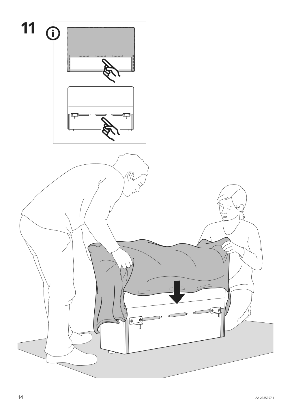 Assembly instructions for IKEA Jaettebo 1 5 seat module with storage | Page 14 - IKEA JÄTTEBO 4-seat mod sofa w chaise 894.852.11