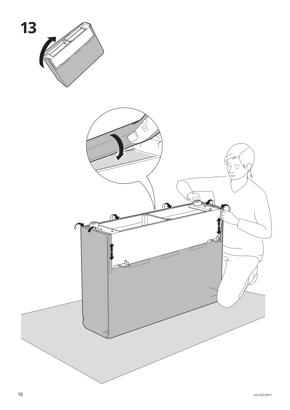 Assembly instructions for IKEA Jaettebo 1 5 seat module with storage | Page 16 - IKEA JÄTTEBO 4-seat mod sofa w chaise 195.109.02