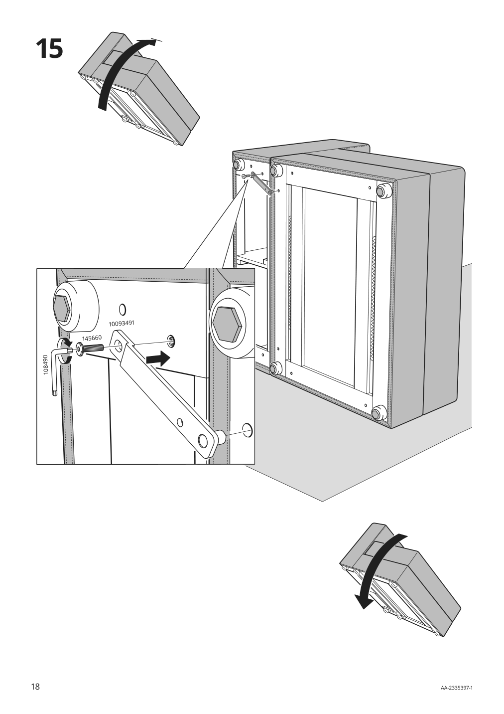 Assembly instructions for IKEA Jaettebo 1 5 seat module with storage | Page 18 - IKEA JÄTTEBO 4-seat mod sofa w chaise 594.851.99