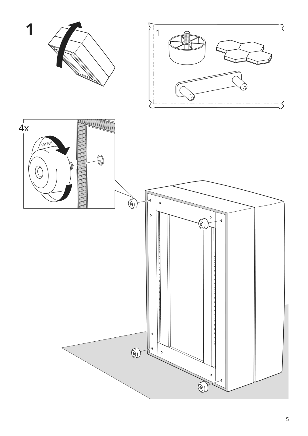 Assembly instructions for IKEA Jaettebo 1 5 seat module with storage | Page 5 - IKEA JÄTTEBO 4-seat mod sofa w chaise 195.109.02