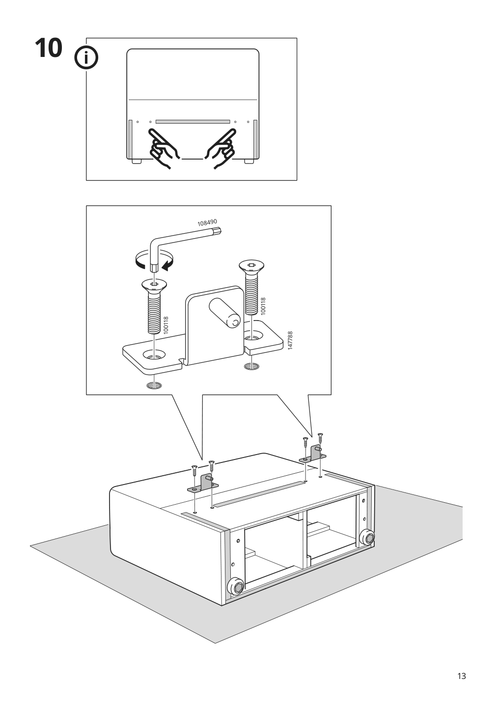 Assembly instructions for IKEA Jaettebo 1 seat module with storage | Page 13 - IKEA JÄTTEBO modular loveseat 694.695.04