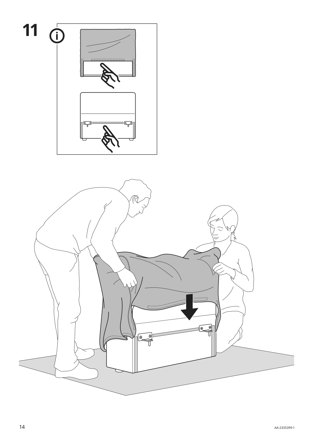 Assembly instructions for IKEA Jaettebo 1 seat module with storage | Page 14 - IKEA JÄTTEBO 4.5-seat mod sofa w chaise 794.694.81