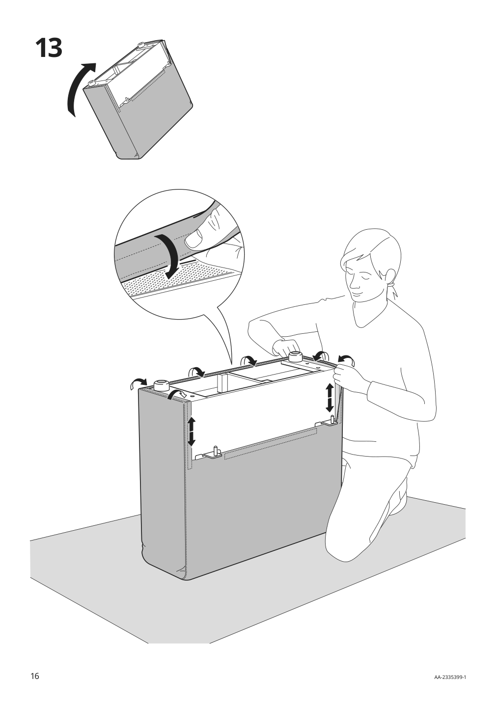 Assembly instructions for IKEA Jaettebo 1 seat module with storage | Page 16 - IKEA JÄTTEBO mod corner sofa, 2.5-seat w chaise 494.851.90