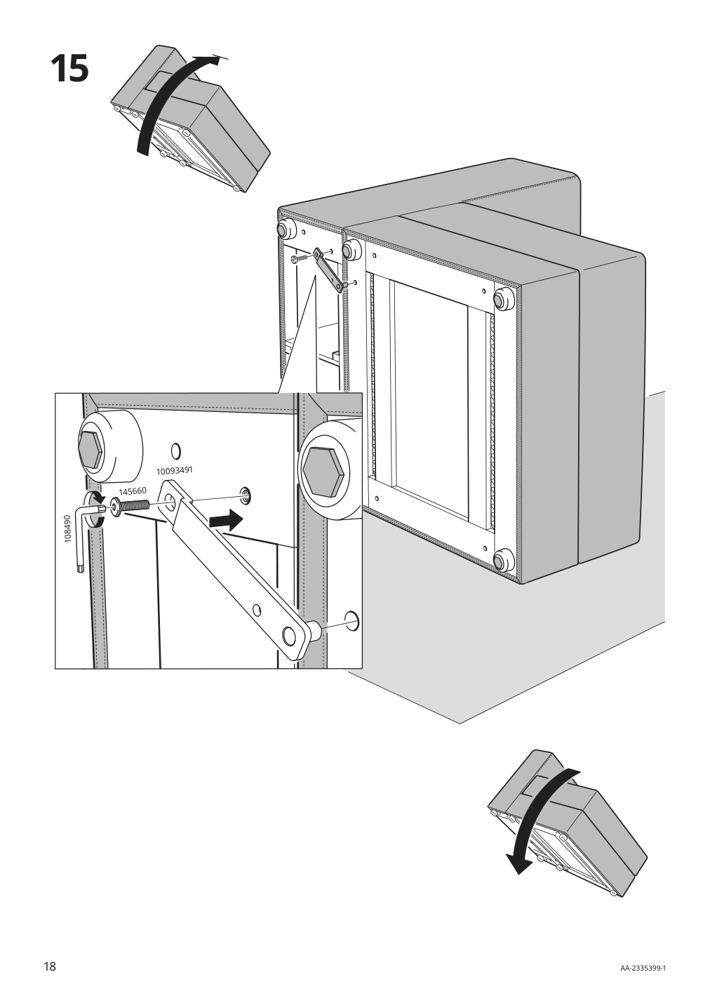 Assembly instructions for IKEA Jaettebo 1 seat module with storage | Page 18 - IKEA JÄTTEBO sectional, 6-seat 595.106.17