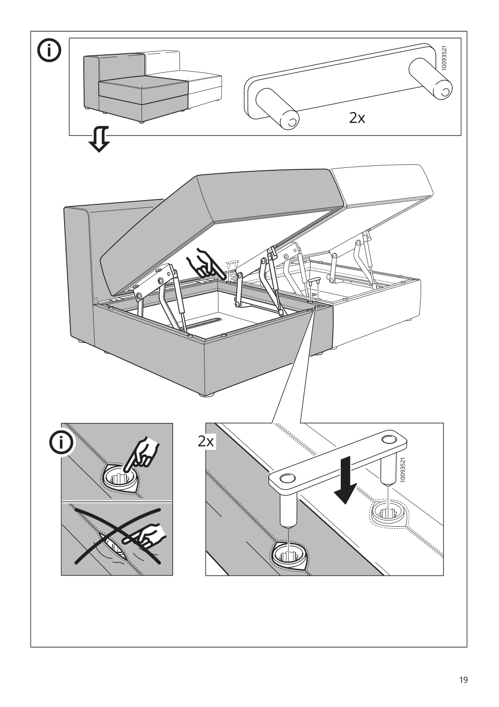 Assembly instructions for IKEA Jaettebo 1 seat module with storage | Page 19 - IKEA JÄTTEBO 1-seat module with storage 394.714.76