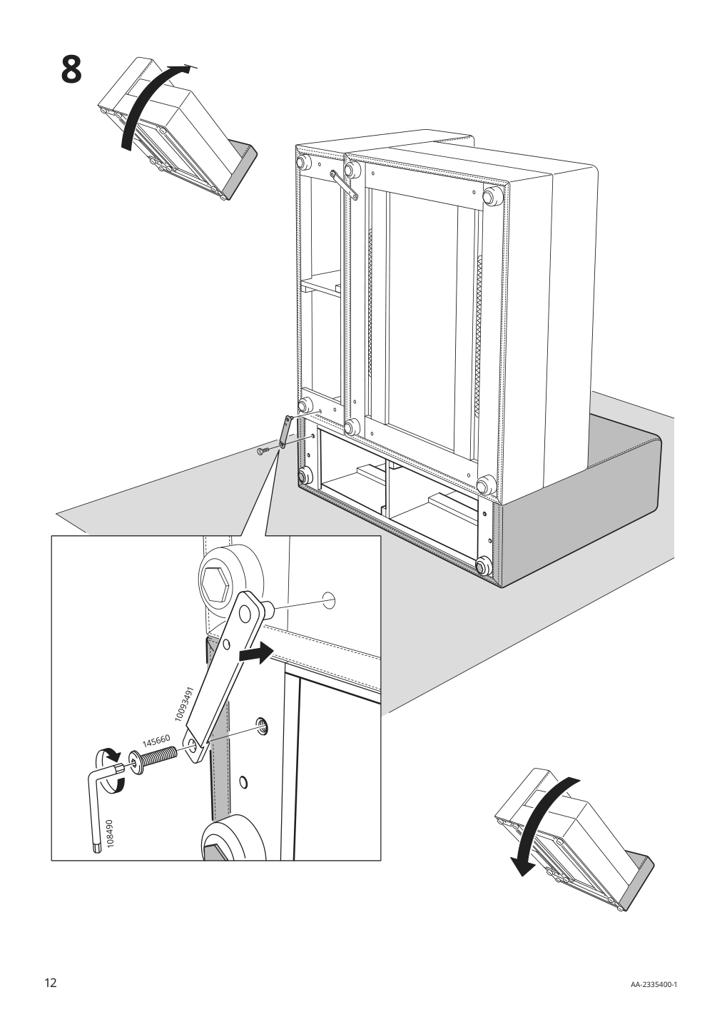 Assembly instructions for IKEA Jaettebo armrest | Page 12 - IKEA JÄTTEBO 4.5-seat mod sofa w chaise 794.714.03