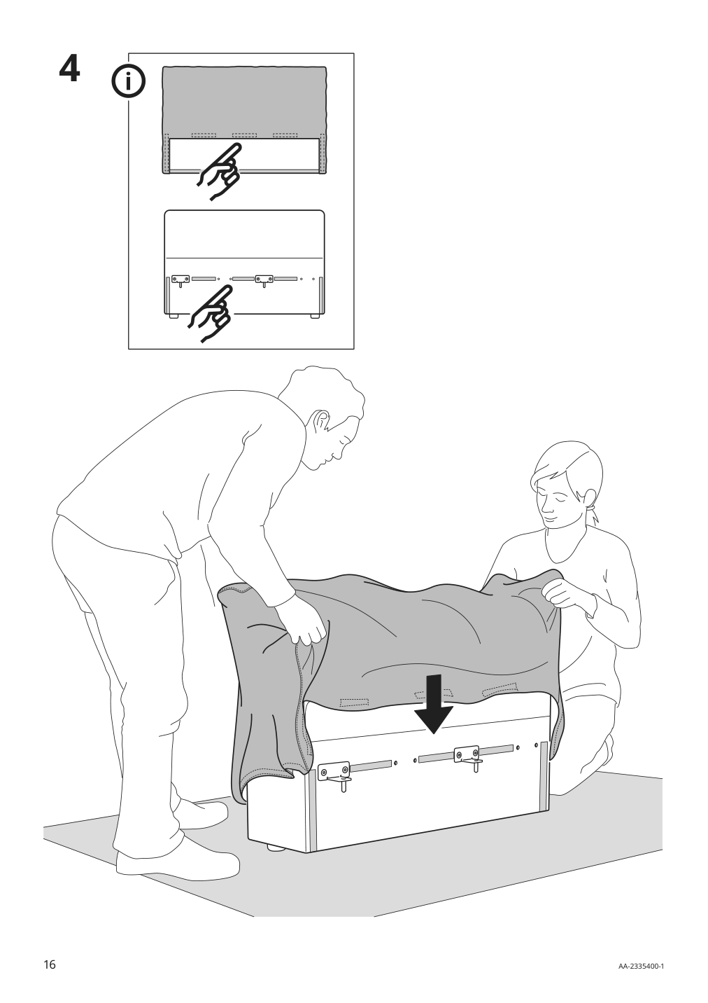 Assembly instructions for IKEA Jaettebo armrest | Page 16 - IKEA JÄTTEBO sectional, 6-seat 595.106.17