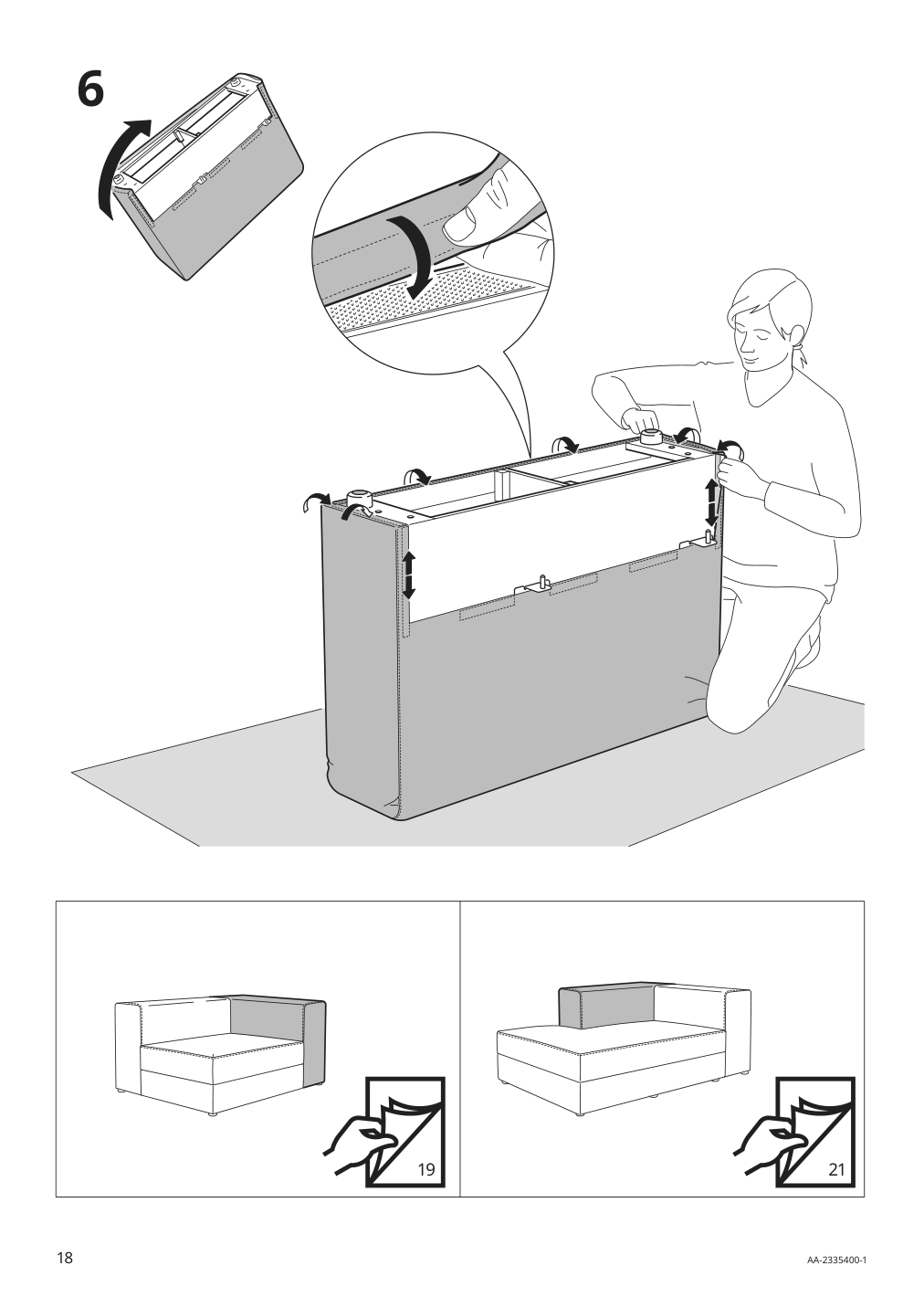 Assembly instructions for IKEA Jaettebo armrest | Page 18 - IKEA JÄTTEBO chaise module, left 894.715.01