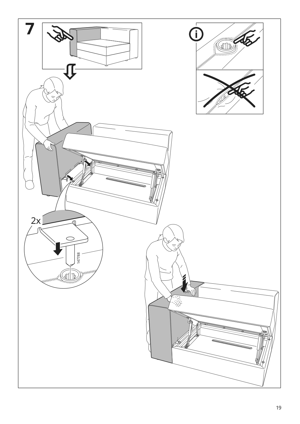 Assembly instructions for IKEA Jaettebo armrest | Page 19 - IKEA JÄTTEBO 4-seat mod sofa w chaise 195.109.02