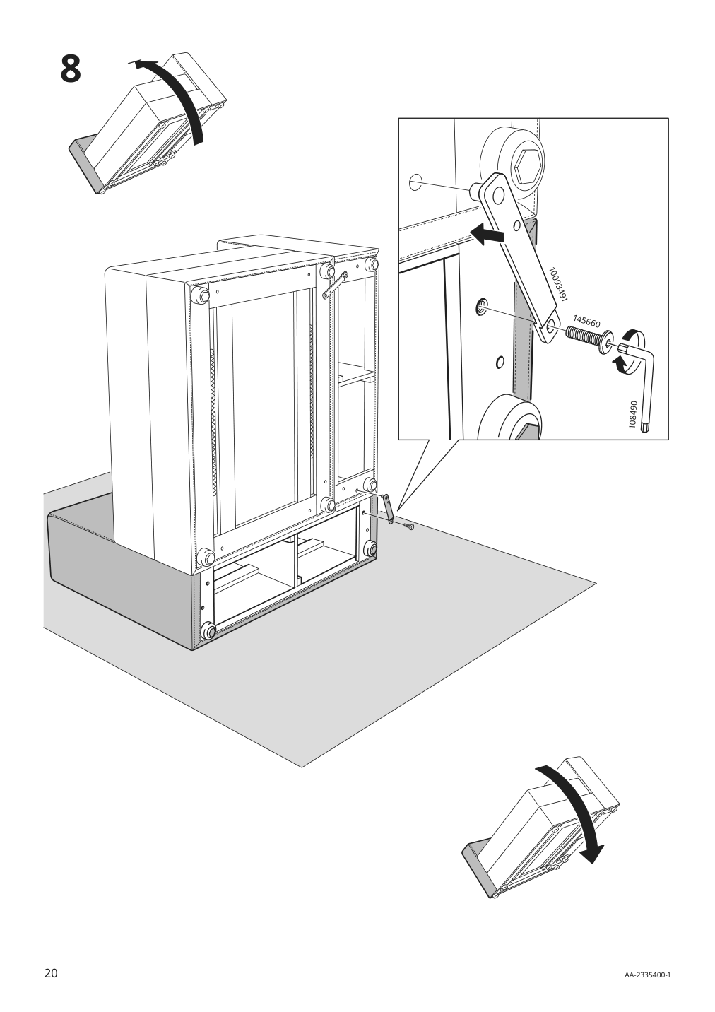 Assembly instructions for IKEA Jaettebo armrest | Page 20 - IKEA JÄTTEBO 4-seat mod sofa w chaise 594.851.99