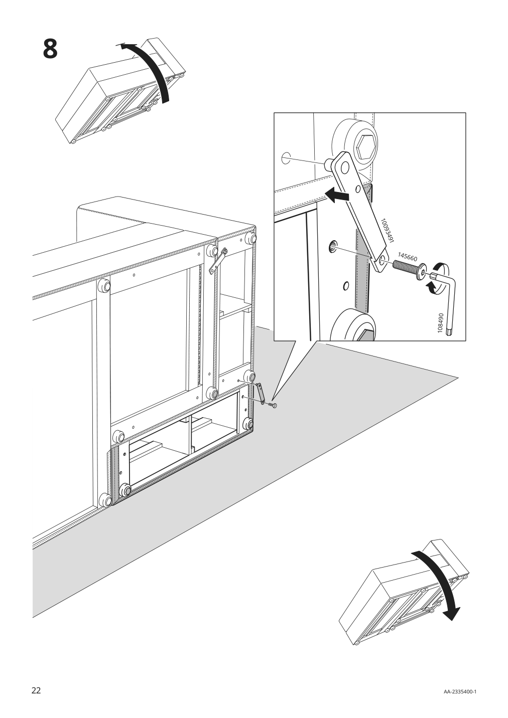 Assembly instructions for IKEA Jaettebo armrest | Page 22 - IKEA JÄTTEBO 4-seat mod sofa w chaise 195.109.02