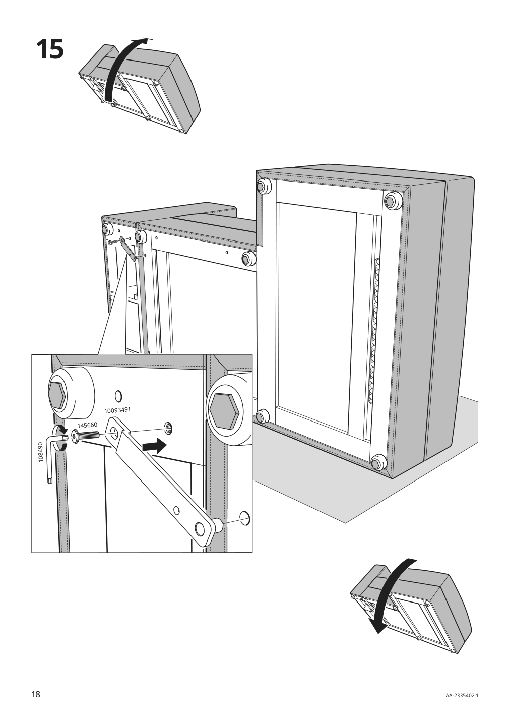 Assembly instructions for IKEA Jaettebo chaise module right with storage | Page 18 - IKEA JÄTTEBO mod corner sofa, 2.5-seat w chaise 394.851.81