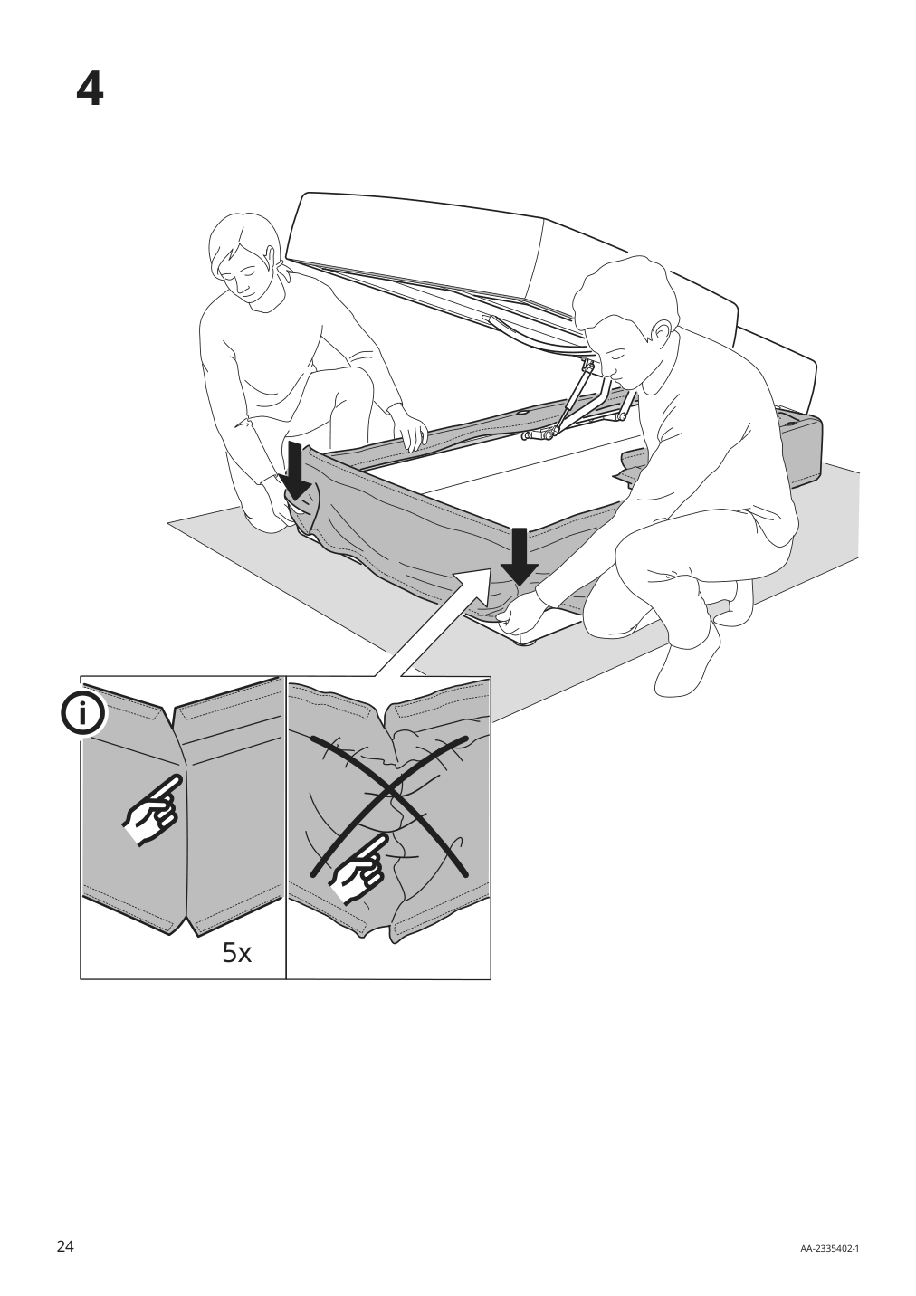 Assembly instructions for IKEA Jaettebo chaise module left with storage | Page 24 - IKEA JÄTTEBO chaise module, left 894.715.01