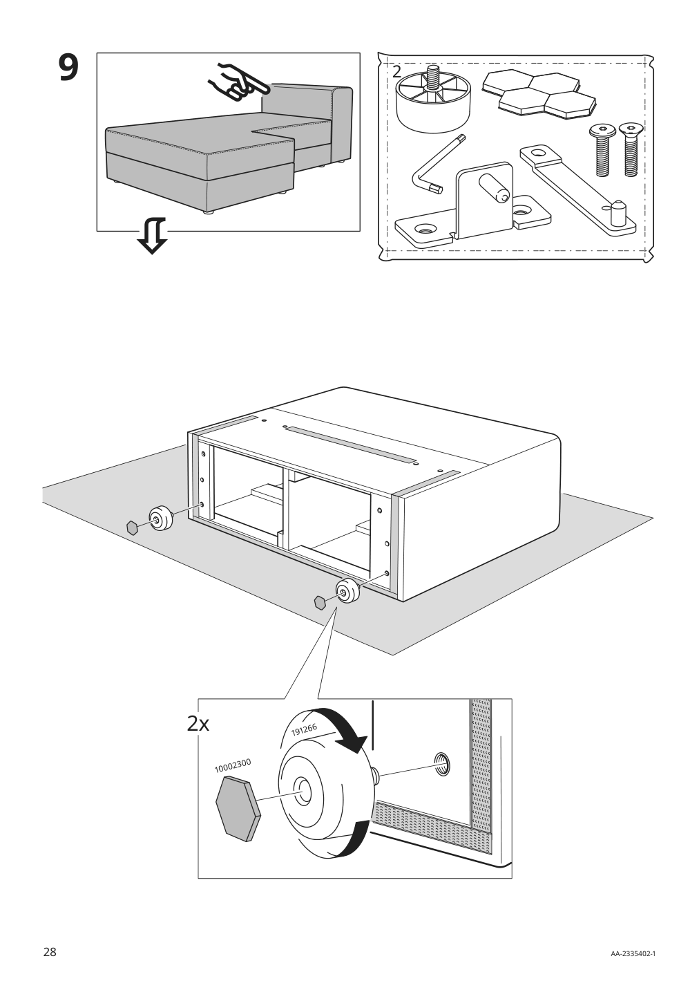 Assembly instructions for IKEA Jaettebo chaise module right with storage | Page 28 - IKEA JÄTTEBO chaise module, right 194.852.95