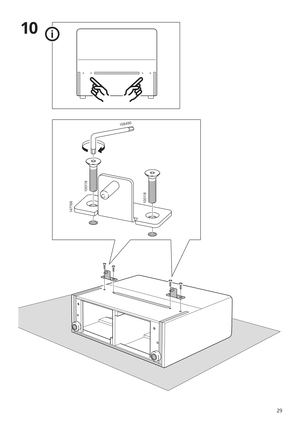 Assembly instructions for IKEA Jaettebo chaise module right with storage | Page 29 - IKEA JÄTTEBO sectional, 6-seat 595.106.17