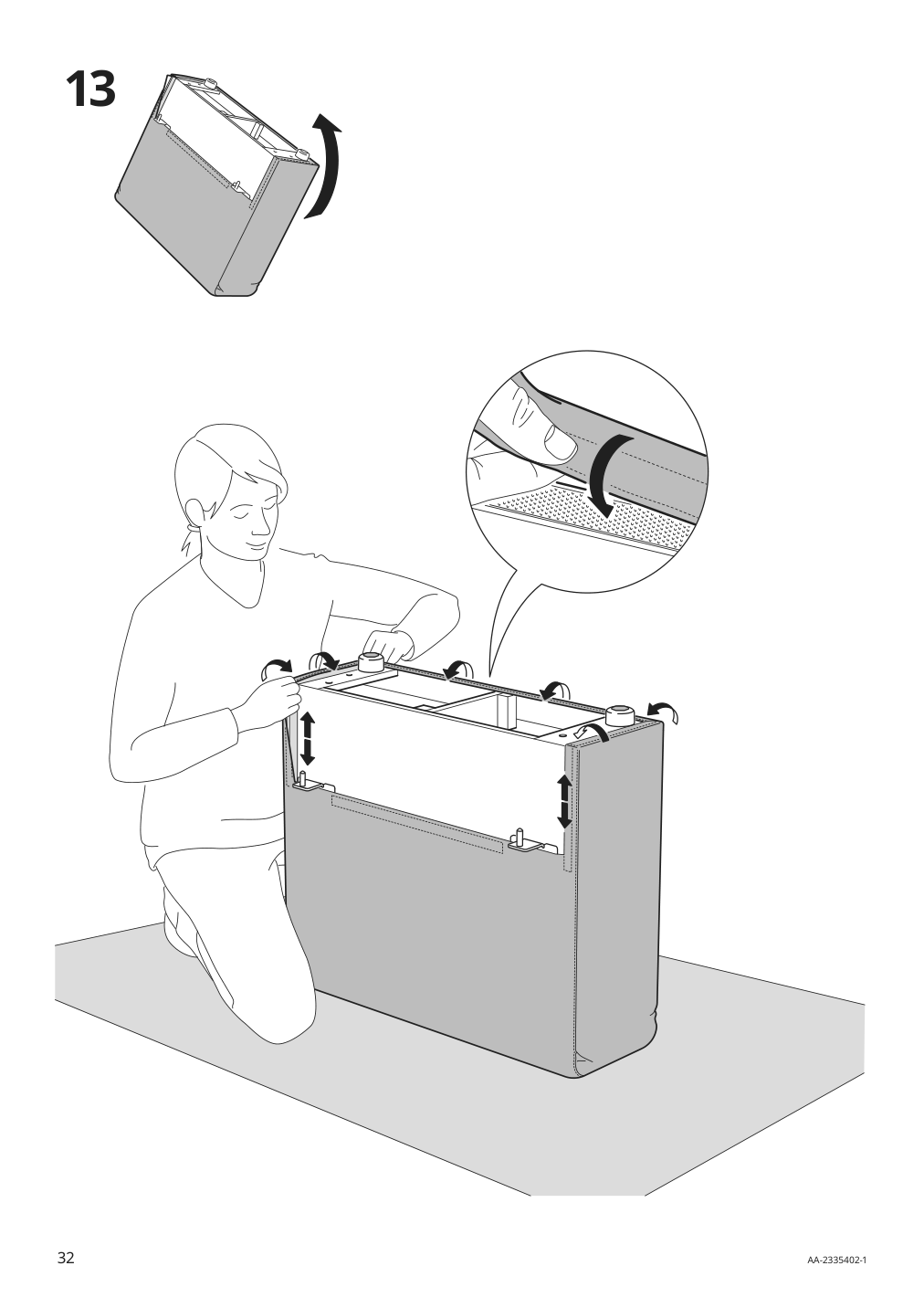 Assembly instructions for IKEA Jaettebo chaise module right with storage | Page 32 - IKEA JÄTTEBO 4.5-seat mod sofa w chaise 794.714.03