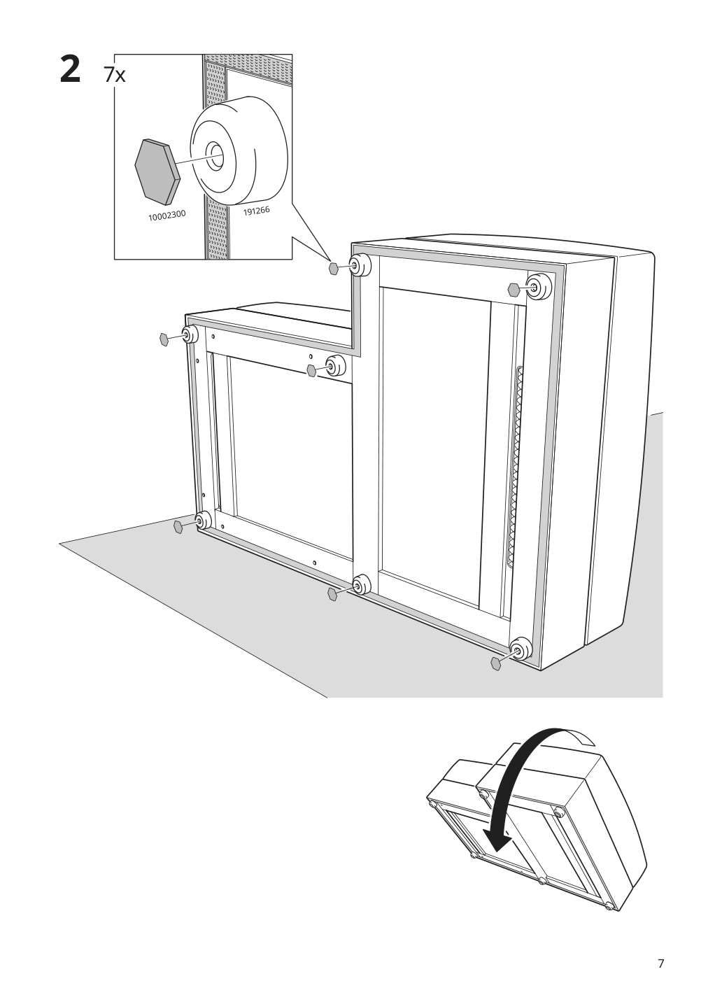 Assembly instructions for IKEA Jaettebo chaise module right with storage | Page 7 - IKEA JÄTTEBO sectional, 6-seat 595.106.17