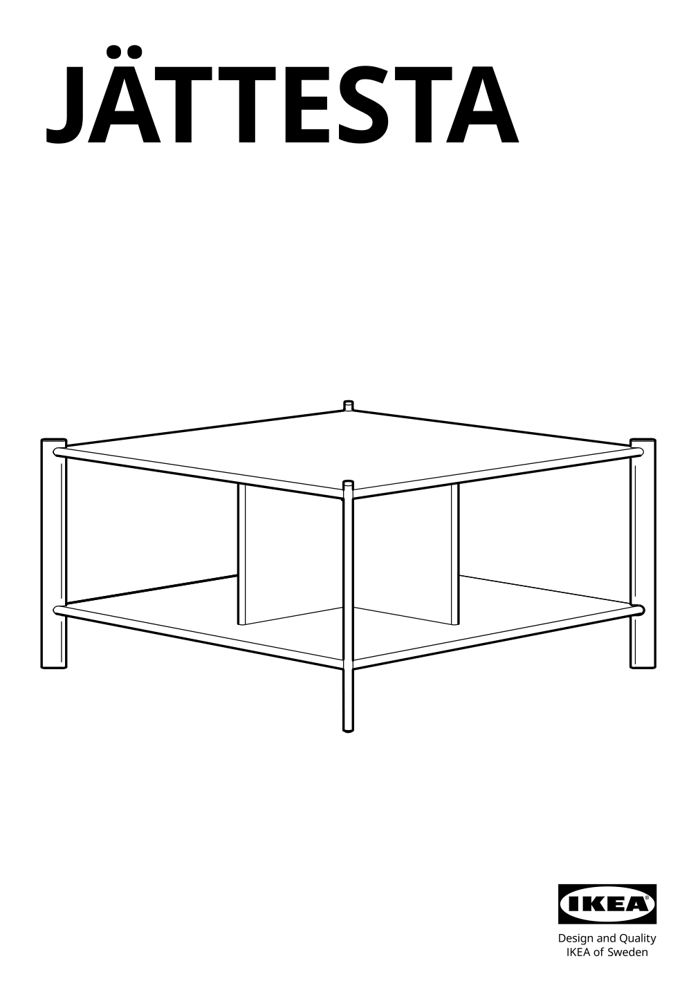 Assembly instructions for IKEA Jaettesta coffee table white light bamboo | Page 1 - IKEA JÄTTESTA coffee table 305.387.92