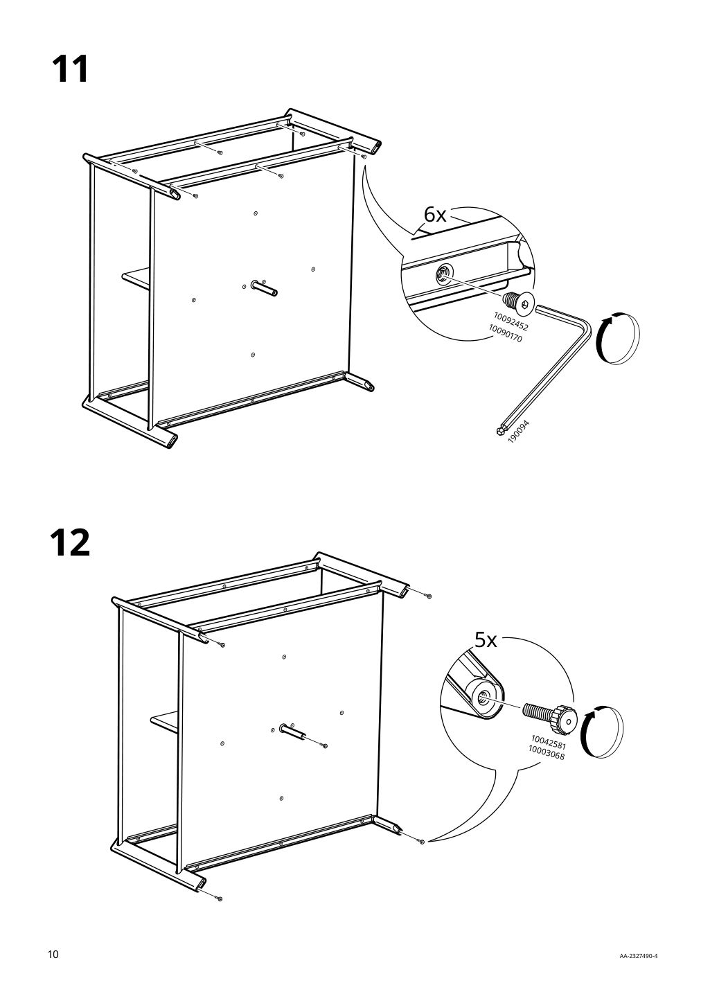 Assembly instructions for IKEA Jaettesta coffee table white light bamboo | Page 10 - IKEA JÄTTESTA coffee table 305.387.92