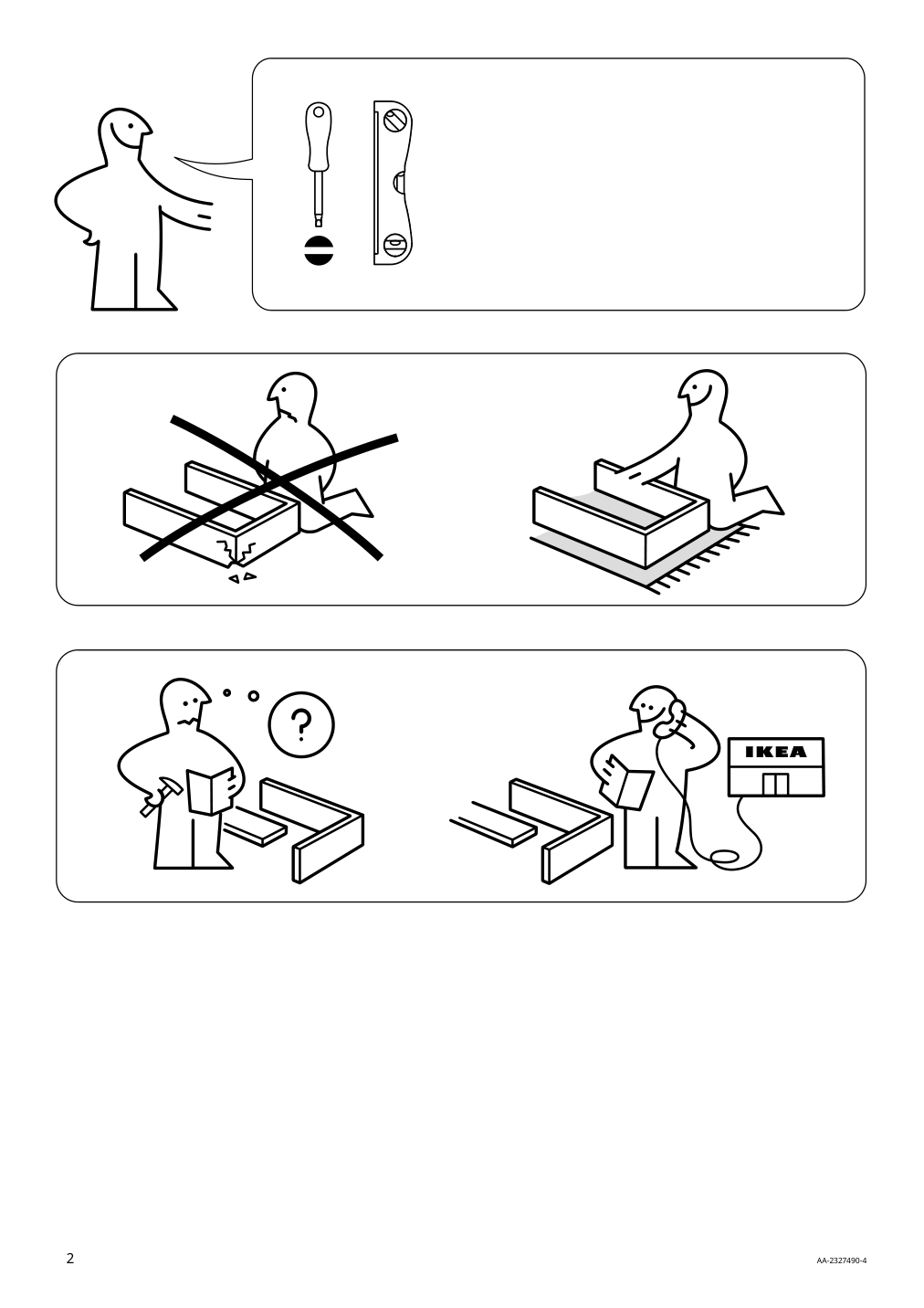 Assembly instructions for IKEA Jaettesta coffee table white light bamboo | Page 2 - IKEA JÄTTESTA coffee table 305.387.92