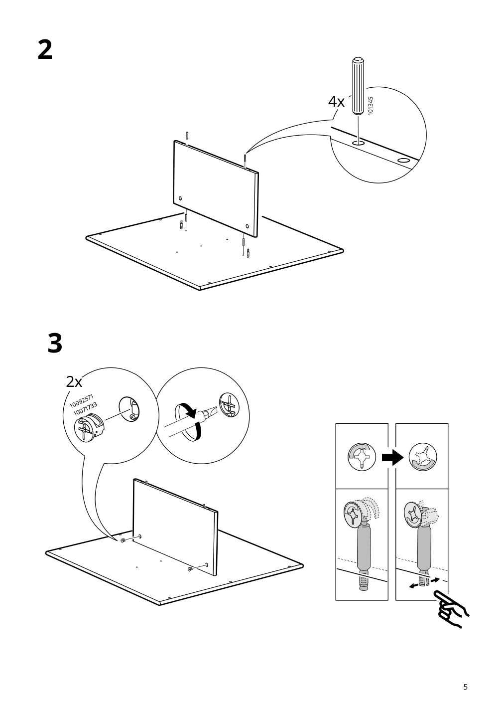 Assembly instructions for IKEA Jaettesta coffee table white light bamboo | Page 5 - IKEA JÄTTESTA coffee table 305.387.92