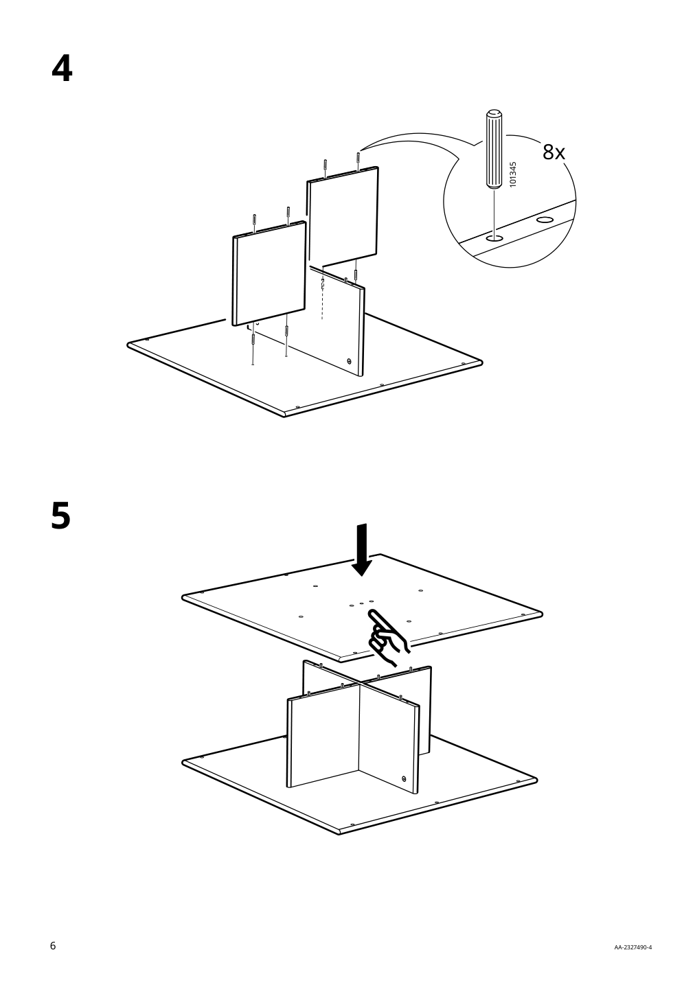 Assembly instructions for IKEA Jaettesta coffee table white light bamboo | Page 6 - IKEA JÄTTESTA coffee table 305.387.92